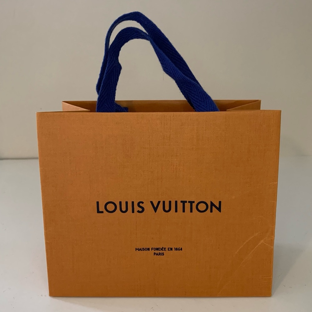 Louis Vuitton Mini Paper Shopping Bag, Empty, Orange